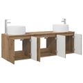 vidaXL Set kabinetov do kúpeľne 3 ks Dub artisan 49,5 x 44,5 x 66 cm