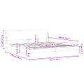 vidaXL Rám postele Dover krémová 200x200 cm látka