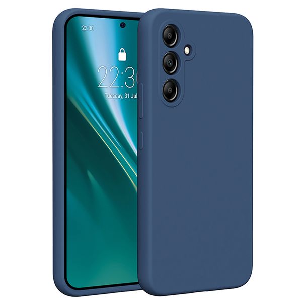 Puzdro Etteri Silicone pre Samsung Galaxy A54 5G tmavomodrá