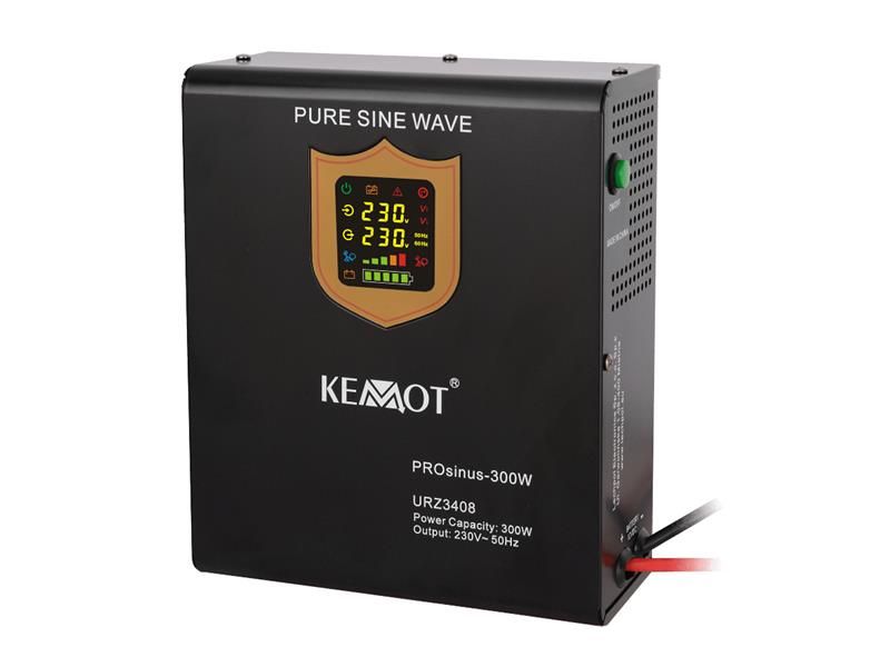 Zdroj záložný KEMOT PROsinus-500 12V 230V 500VA 300W Black nástenný