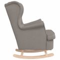 vidaXL Hojdacie kreslo Taupe 74x90x102 cm Látka