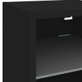 vidaXL TV nástenná skrinka s LED svetlami čierna 30x28,5x30 cm