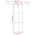 vidaXL Posuvné dvere s kovaním čierne 76x205 cm ESG sklo