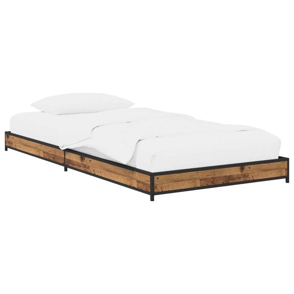 vidaXL Rám postele Staré drevo 80 x 200 cm Kompozitné drevo