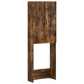 vidaXL Toaletná skriňa HOORN Dymový dub 66 x 25,5 x 190 cm
