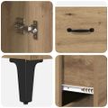 vidaXL Highboard Remeselný dub 69,5 x 34 x 180 cm Kompozitné drevo