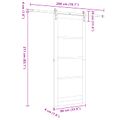 vidaXL Posuvné dvere 86 x 211 cm Borovicový masív Prírodná a biela