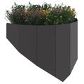 vidaXL Obrubník trávnika 100 x 45 cm Oceľ Čierna