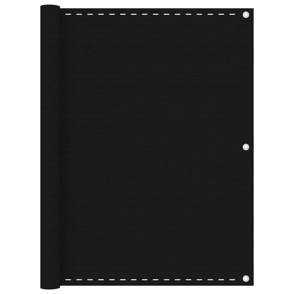 vidaXL Balkónová markíza čierna 120x400 cm HDPE