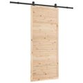 vidaXL Posuvné dvere 80 x 208 cm Borovicový masív Prírodná