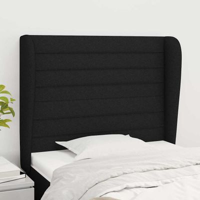 vidaXL Čelo postele so záhybmi čierne 103x23x118/128 cm látka