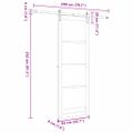 vidaXL Posuvné dvere ORKDAL Prírodná 83 x 232 cm