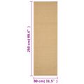 vidaXL Koberec prírodný sisal 80x250 cm