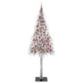 vidaXL Vianočný stromček s 300 LED-i Biela 210 cm PE a oceľ
