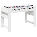 vidaXL Stolný futbal Biely 125 x 60,5 x 80 cm Kompozitné drevo