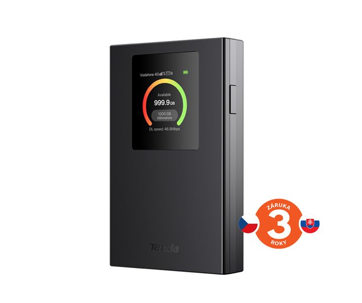 Tenda MF6 - 4G LTE Mobile AX300 Wi-Fi 6 batérie modem router, LCD, WPA3, USB-C
