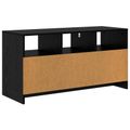 vidaXL TV skrinka 102 x 37,5 x 52,5 cm Čierny dub Kompozitné drevo