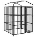 vidaXL Vonkajšia voliéra pre psy so strechou 150x150x210 cm
