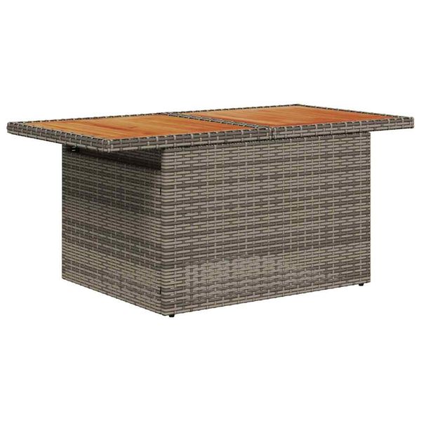 vidaXL Súprava záhradných pohoviek s úložiskom 6 pcs Sivá Poly ratan