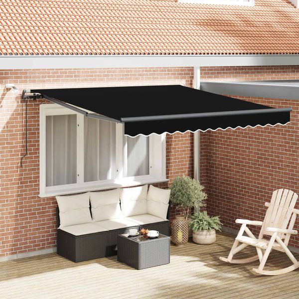 vidaXL Textília na slnečník Čierna 300 x 250 cm Polyester