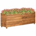 vidaXL Vyvýšený záhon 150x40x55 cm, recyklované tíkové drevo a oceľ