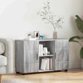 vidaXL Servírovacia skriňa FLORIN 88,5 x 30,5 x 55,5 cm Sivý Sonoma