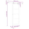 vidaXL Posuvné dvere ORKDAL 83 x 232 cm Prírodná a čierna