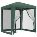 vidaXL Párty stan so 4 sieťkovanými bočnými stenami zelený 2x2 m HDPE
