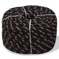 vidaXL Lodné polypropylénové lano 12 mm 250 m čierne