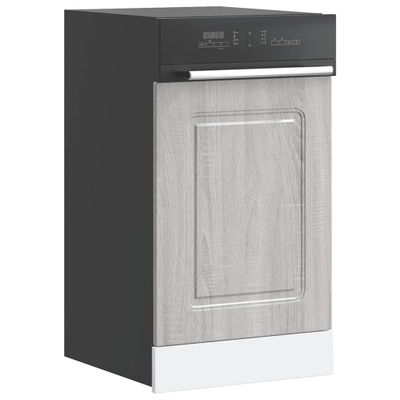vidaXL Panel umývačky riadu Kalmar sivé sonoma 45x1,5x57 cm kompozitné drevo