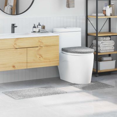 vidaXL Sada protišmykových kúpeľňových predložiek 3 pcs Sivá PP