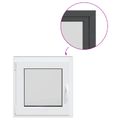 vidaXL Otočné a sklopné okno do suterénu RISOR 60 x 60 cm PVC a sklo