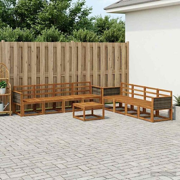vidaXL Záhradná súprava gaučov 7 pcs Prírodná Pevné akáciové drevo