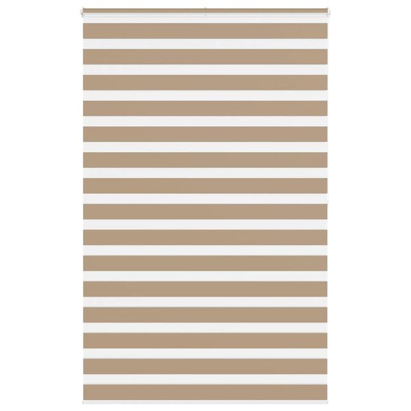 vidaXL Zebrová roleta pieskovo hnedá 145x200 cm šírka látky 140,9 cm polyester