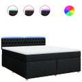 vidaXL Posteľný rám boxspring s matracom čierny 180x200 cm látka