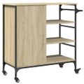 vidaXL Kuchynský vozík dub sonoma 87,5x38,5x84,5 cm kompozitné drevo