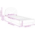 vidaXL Detský rám na posteľ s čelom Krémová 80 x 200 cm Zamat