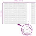vidaXL Hexagonálny plot s stĺpom 50 x 1,6 m PVC potiahnutá oceľ Sivá