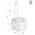 vidaXL Vozík Čierna a červená 35 x 39 x 92 cm PP a elastomér