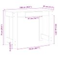 vidaXL Stôl hnedý dub 100x45x75 cm spracované drevo