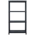 vidaXL Regále s úložnými poličkami 2ks čierne 60x30x138 cm plast