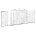 vidaXL Oblúkové gabionové koše 10 ks 400x30x140/160 cm pozink. železo