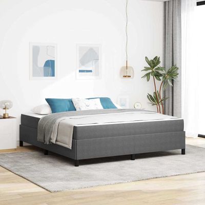 vidaXL Rám postele s matracmi Svetlosivá 180 x 200 cm látka