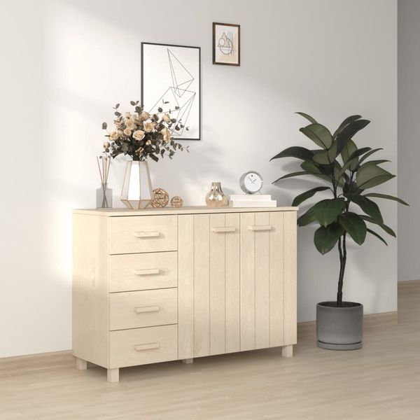 vidaXL Komoda HAMAR, medovo hnedá 113x40x80 cm, borovicový masív