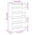 vidaXL Regál na topánky čierny 60x25x100 cm spracované drevo