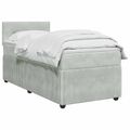 vidaXL Posteľ boxspring s matracom Svetlosivá 100 x 200 cm Zamat