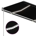 vidaXL Ručne zaťahovacia markíza s LED 450x300 cm antracitová