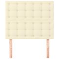 vidaXL Čelo postele krémové 80x5x118/128 cm umelá koža
