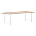 vidaXL Nohy k jedálenskému stolu, biele, 2 ks, 80 x (72-73) cm, oceľové