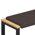 vidaXL Vankúš na lavičku Látka Tmavohnedá Hĺbka 35 cm